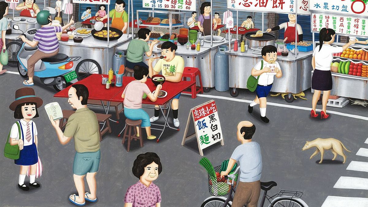 每一張照片都實地取景,良根的畫作裡飽含真摯感情。(圖/二搞創意無限公司@Facebook) 每一張照片都實地取景,良根的畫作裡飽含真摯感情。(圖/二搞創意無限公司@Facebook)