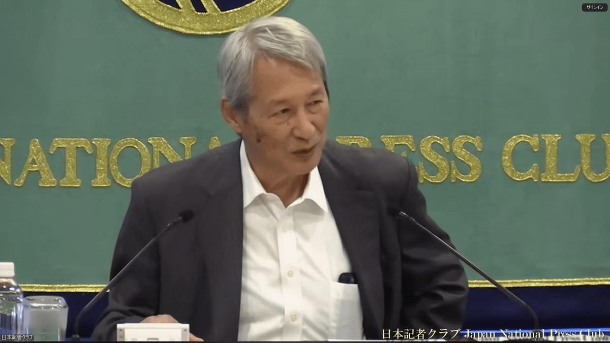 白石隆教授は、米中対立が構造的な新冷戦を生み出し、信頼の揺らぐ世界で日本はインドや東南アジアと丁寧に向き合うべきだと警鐘を鳴らした。(写真 日本記者クラブ) 白石隆教授は、米中対立が構造的な新冷戦を生み出し、信頼の揺らぐ世界で日本はインドや東南アジアと丁寧に向き合うべきだと警鐘を鳴らした。(写真 日本記者クラブ)