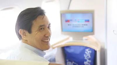 馬英九總統7月11日搭乘專機,進行「久揚專案」出訪(總統府)