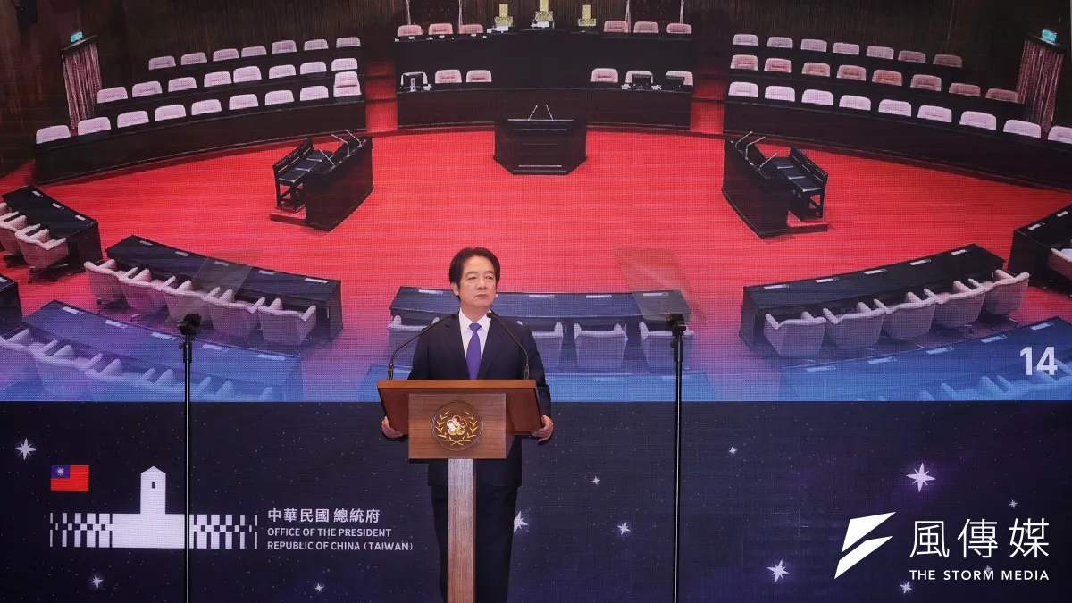 總統賴清德「2026新年談話」。(柯承惠攝)
