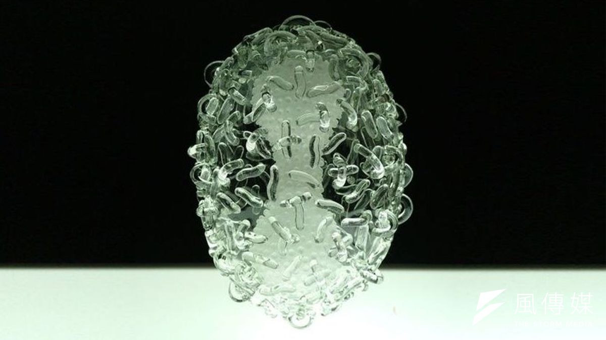 天花病毒的玻璃雕塑(取自Quartz) 天花病毒的玻璃雕塑(取自Quartz)