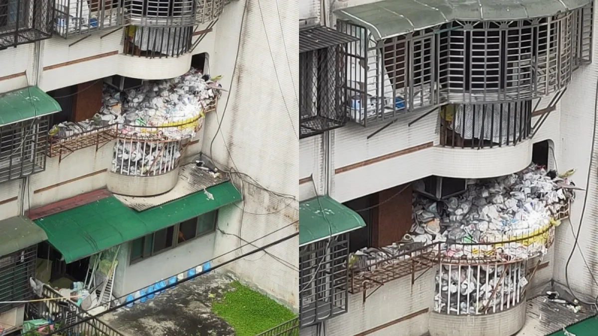 網友爆料,這間堆滿垃圾的房子,其實要價不斐。(圖/取自爆料公社公開版FB)