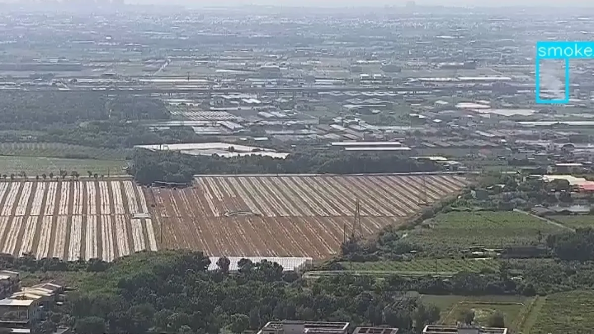 環保局啟動AI辨識系統,偵測岡山區有露燃情形。(圖/高市環保局提供)
