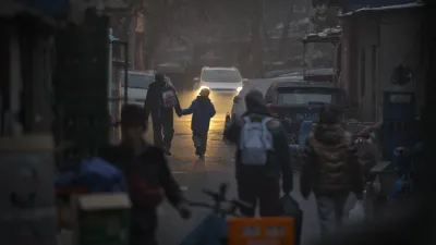 北京霧霾深重。(美聯社)