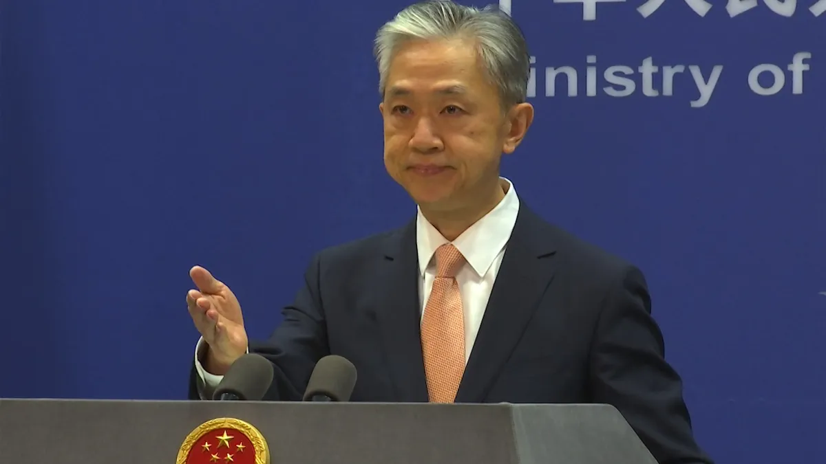 中國外交部發言人汪文斌。 (AP)
