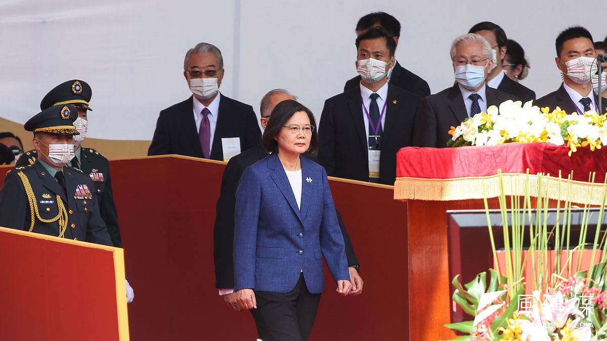 民國110年國慶大會,總統蔡英文出席致詞。(顏麟宇攝) 民國110年國慶大會,總統蔡英文出席致詞。(顏麟宇攝)