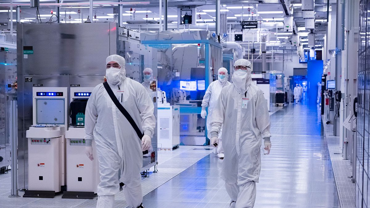 全球半導體產值有64%來自台灣。(圖/英特爾) 全球半導體產值有64%來自台灣。(圖/英特爾)