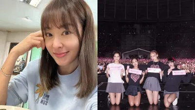 賈永婕現身BLACKPINK演唱會卻意外被網友抨擊。(圖/翻攝自FB/賈永婕的跑跳人生、BLACKPINK)