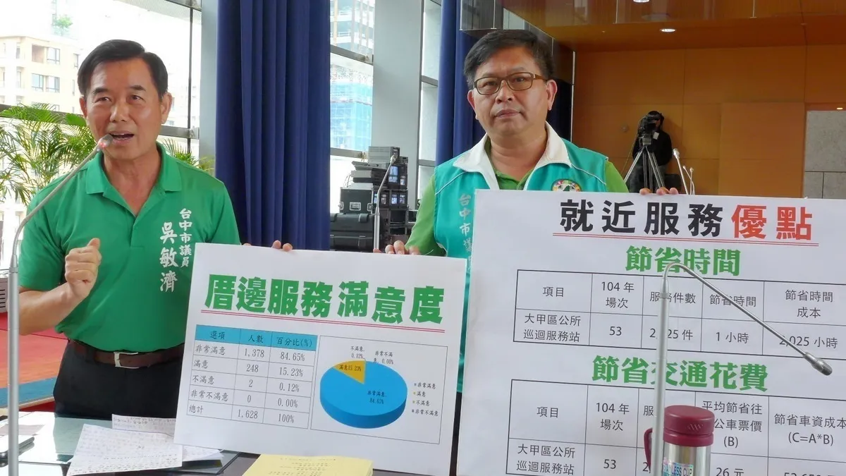 稅務局就近服務海線民眾獲好評 議員建議擴大舉辦