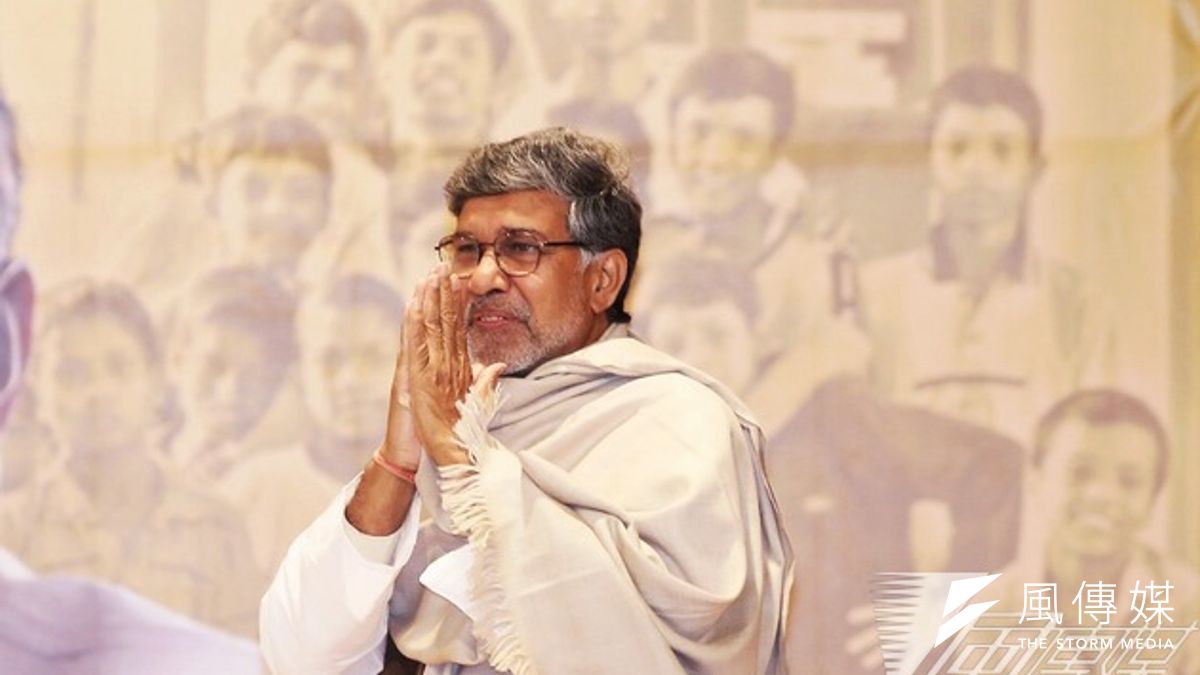 2014年諾貝爾和平獎得主沙提雅提(Kailash Satyarthi)14日起來台訪問,分享為兒童權利奮鬥的心路歷程。(林韶安攝) 2014年諾貝爾和平獎得主沙提雅提(Kailash Satyarthi)14日起來台訪問,分享為兒童權利奮鬥的心路歷程。(林韶安攝)