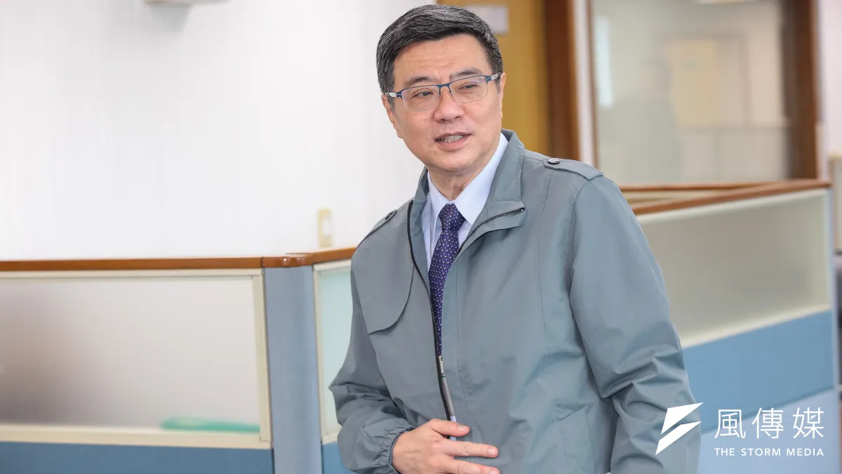 談華航罷工,民進黨主席卓榮泰說,別臆測為派系問題。(顏麟宇攝)