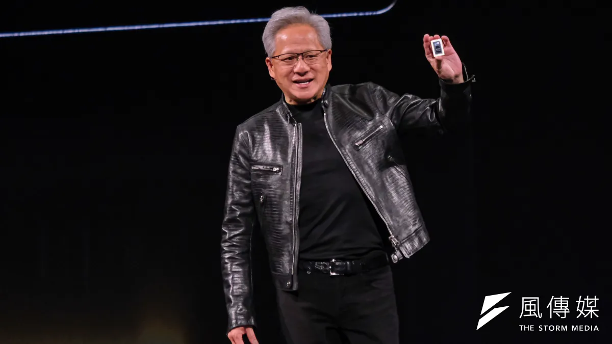 NVIDIA創辦人曁執行長黃仁勳1日於台北流行音樂中心發表NVIDIA GTC Taipei 2026主題演講。(劉偉宏攝)