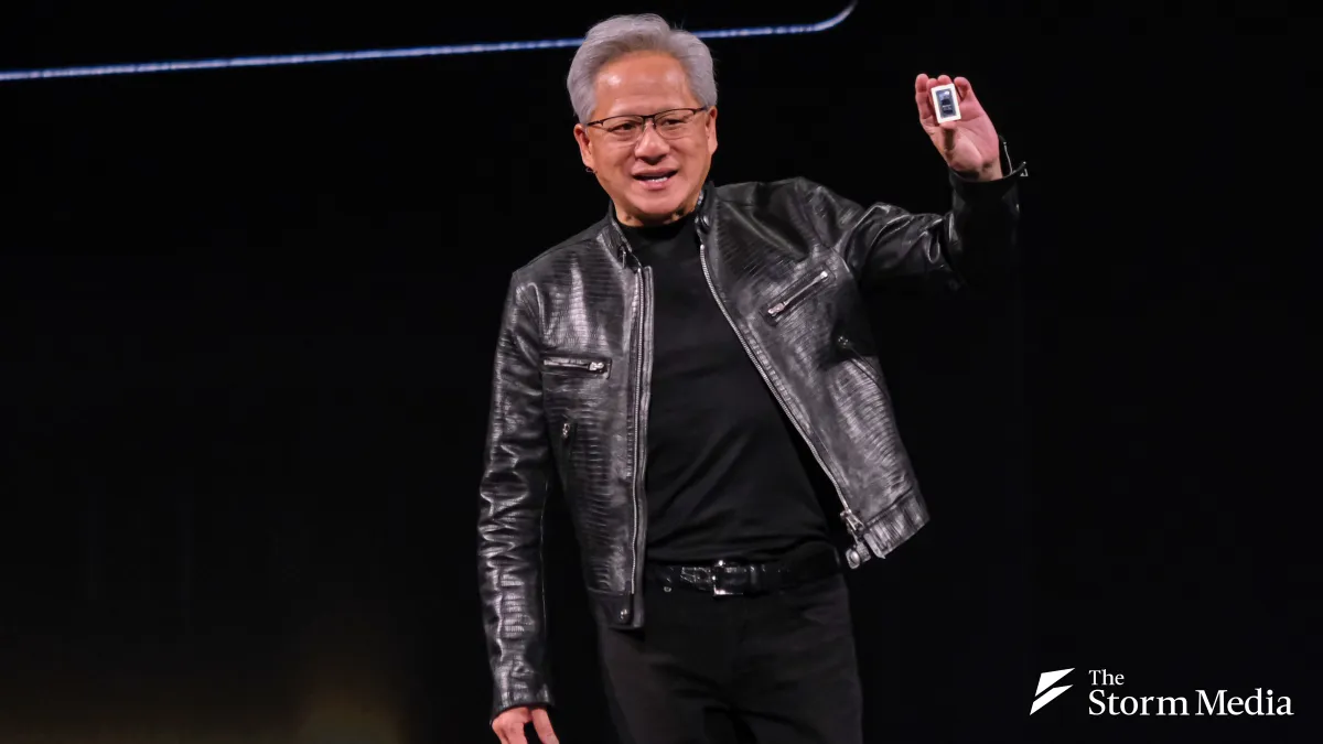 NVIDIA founder and CEO Jensen Huang (黃仁勳) delivers the keynote address at NVIDIA GTC Taipei 2026 at the Taipei Popular Music Center on July 1. (Photo by Liu Wei-hung)