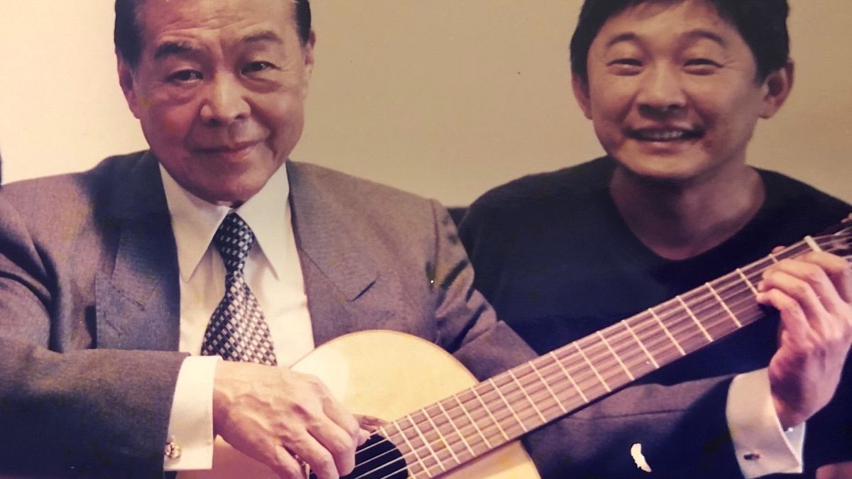 呂昭炫和呂永信父子溫馨合影。(圖/國立傳統藝術中心提供) 呂昭炫和呂永信父子溫馨合影。(圖/國立傳統藝術中心提供)