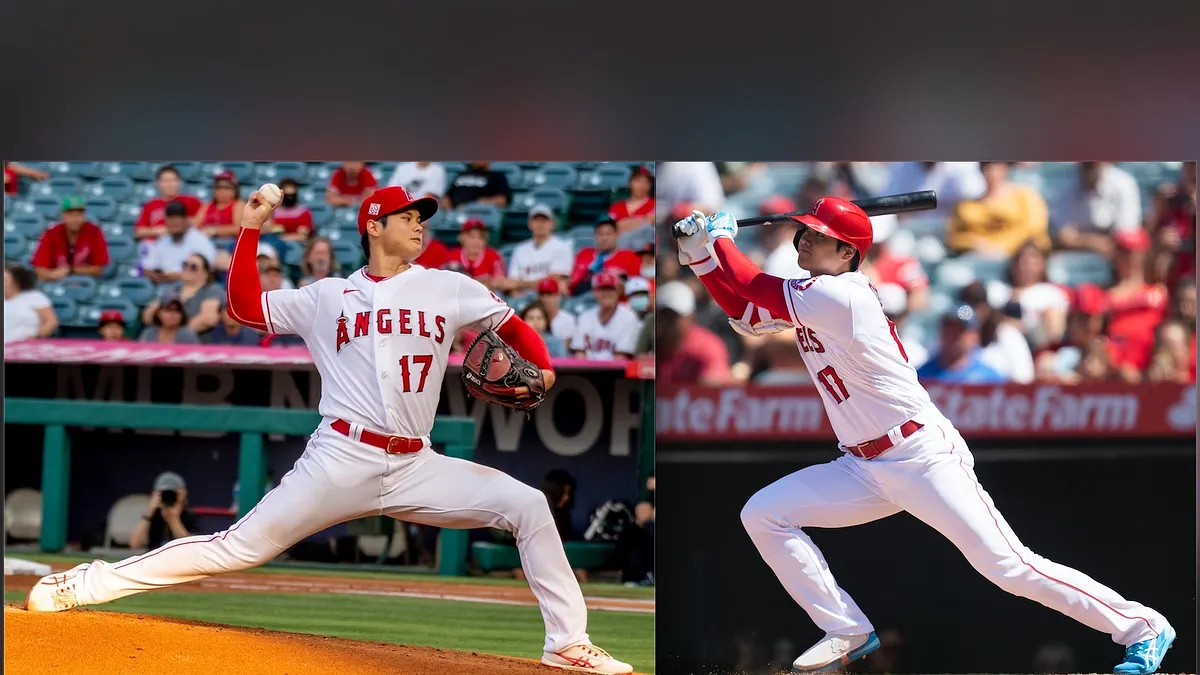 本季在投打兩端大放異彩的大谷翔平。(美聯社)