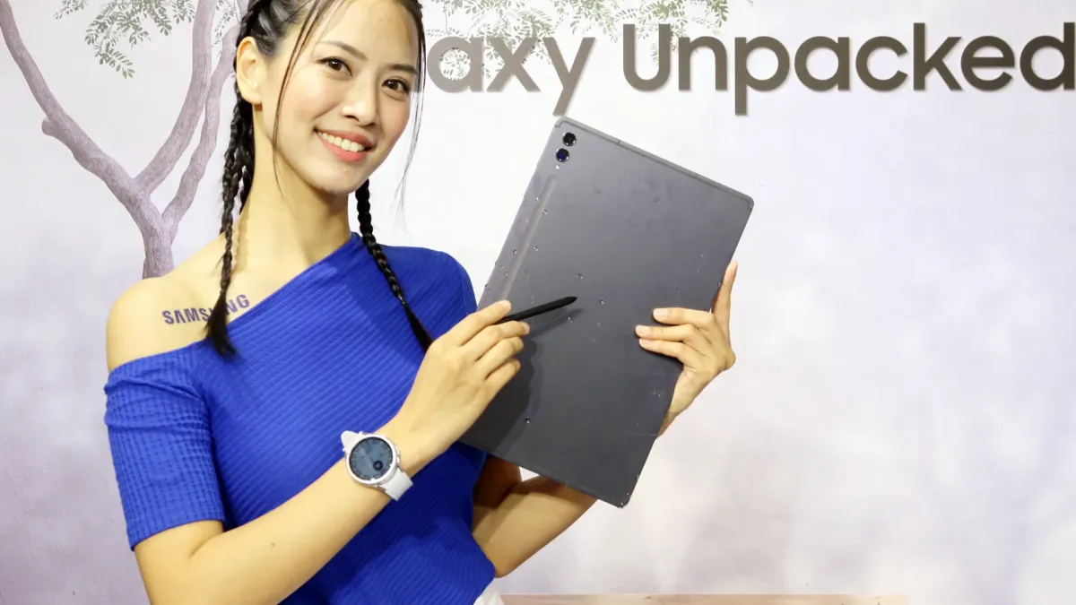 三星 Galaxy Watch6 Classic 智慧表、Galaxy Tab S9 超平板搶先玩。(圖/壹哥的科技生活提供)