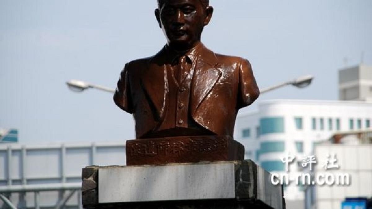 湯德章像。(中評社) 湯德章像。(中評社)