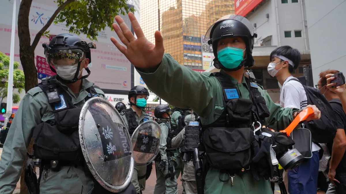 「港版國安法」與《國歌條例》爭議最近讓香港的反中國抗爭再起。(美聯社)