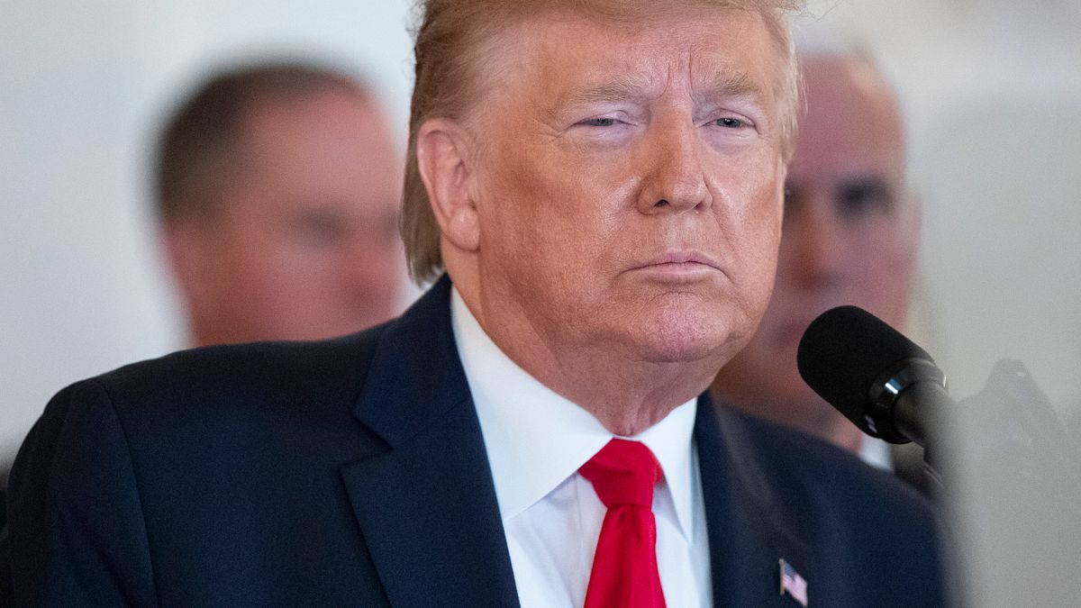 2020年1月8日,美國總統川普對伊朗問題發表談話(AP) 2020年1月8日,美國總統川普對伊朗問題發表談話(AP)