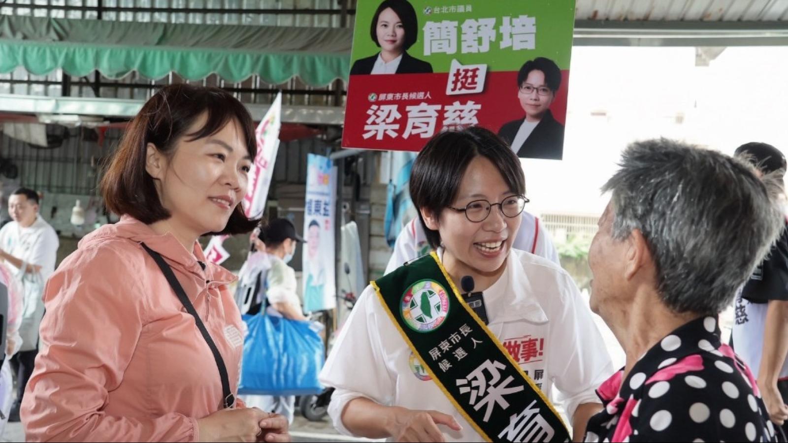 強棒女力跨區連線!簡舒培南下力挺梁育慈 市場掃街拚人氣、拚服務