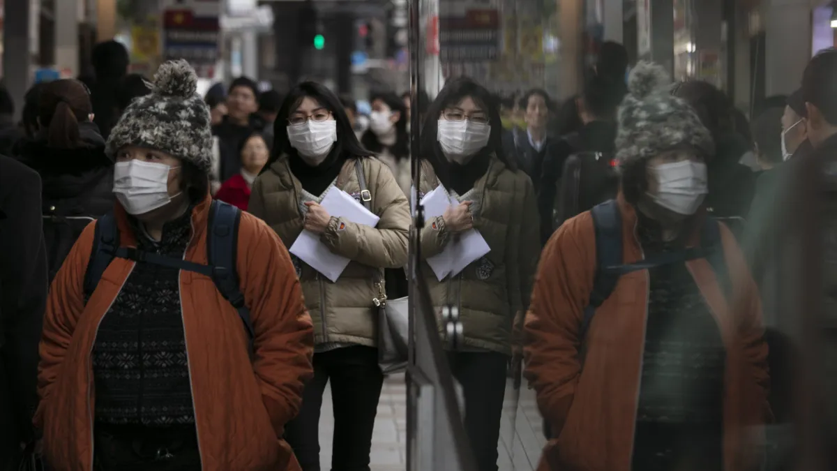 2020年初,中國武漢肺炎疫情入侵日本,至2月1日已出現20名確診病例(AP)