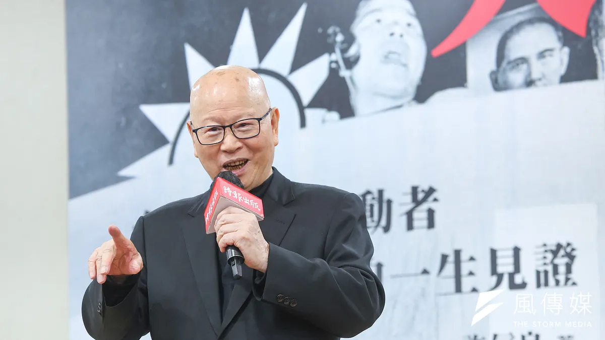 許信良氏は19日、新著『天命:台湾民主運動者・許信良の一生見証』の出版発表会で、「蔡習会」が実現しなかった舞台裏を語った。(写真/顏麟宇撮影)