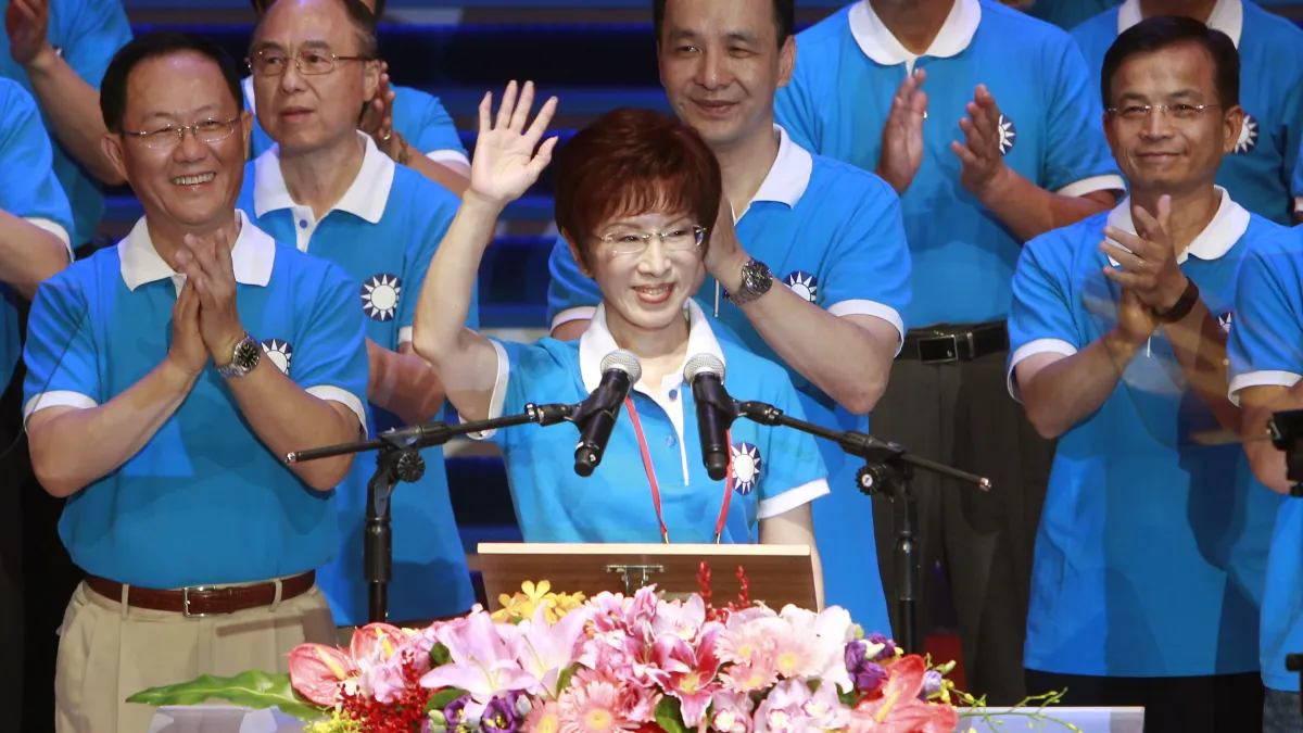 洪秀柱18日正式獲得中國國民黨提名,成為2016年總統候選人。(美聯社)