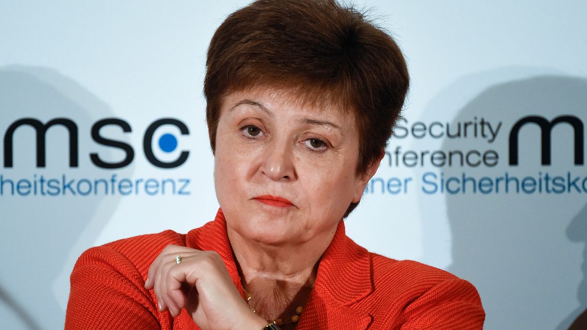 2020年2月14日,國際貨幣基金(IMF)總裁格奧爾基耶娃(Kristalina Georgieva)出席慕尼黑安全會議。(AP) 2020年2月14日,國際貨幣基金(IMF)總裁格奧爾基耶娃(Kristalina Georgieva)出席慕尼黑安全會議。(AP)