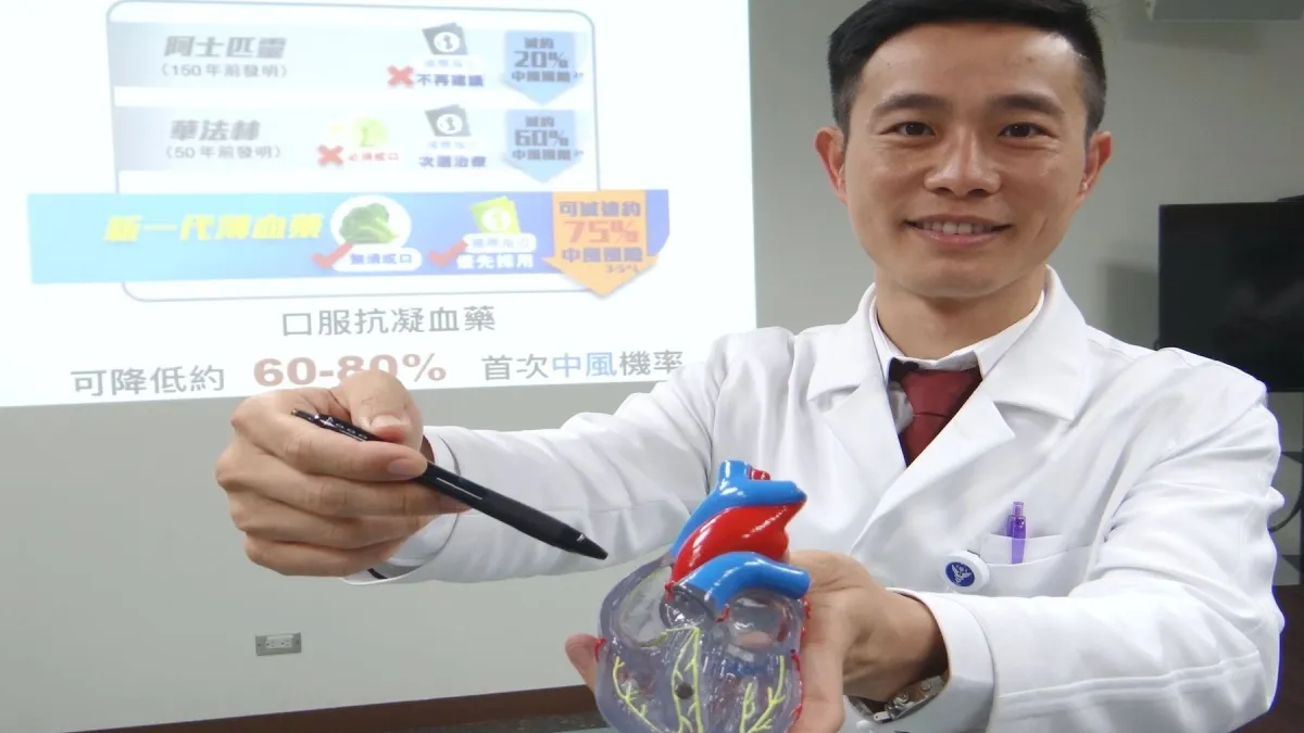 心房顫動病人的救星 新藥能降低腦出血機率