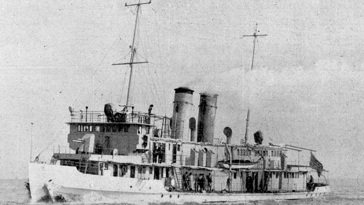 美國海軍揚子江巡邏隊砲艦威克號。(作者提供)