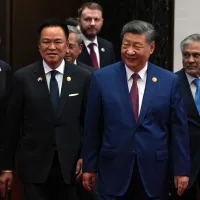 Thailand's Prime Minister Anutin (center left) visits China to meet with Xi Jinping. (AP) Thailand's Prime Minister Anutin (center left) visits China to meet with Xi Jinping. (AP)