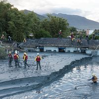 馬太鞍渓のせき止め湖が崩壊して災害が発生し、その研究のために台湾に実は世界初の野外実験場がある。(画像/顏麟宇撮影) 馬太鞍渓のせき止め湖が崩壊して災害が発生し、その研究のために台湾に実は世界初の野外実験場がある。(画像/顏麟宇撮影)