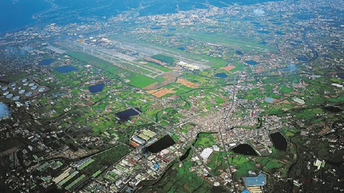 桃園航空城空拍圖。(Jnfakimo ∕維基百科)