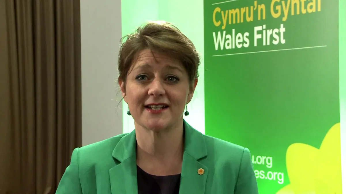 威爾斯黨(Plaid Cymru)黨魁伍德(Leanne Wood)。(翻攝Youtube)
