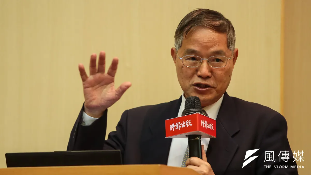 談到中美科技戰,前國發會主委陳添枝強調,「貿易是雙贏遊戲,但技術競爭不是雙贏,絕對是你死我活。」(顏麟宇攝)