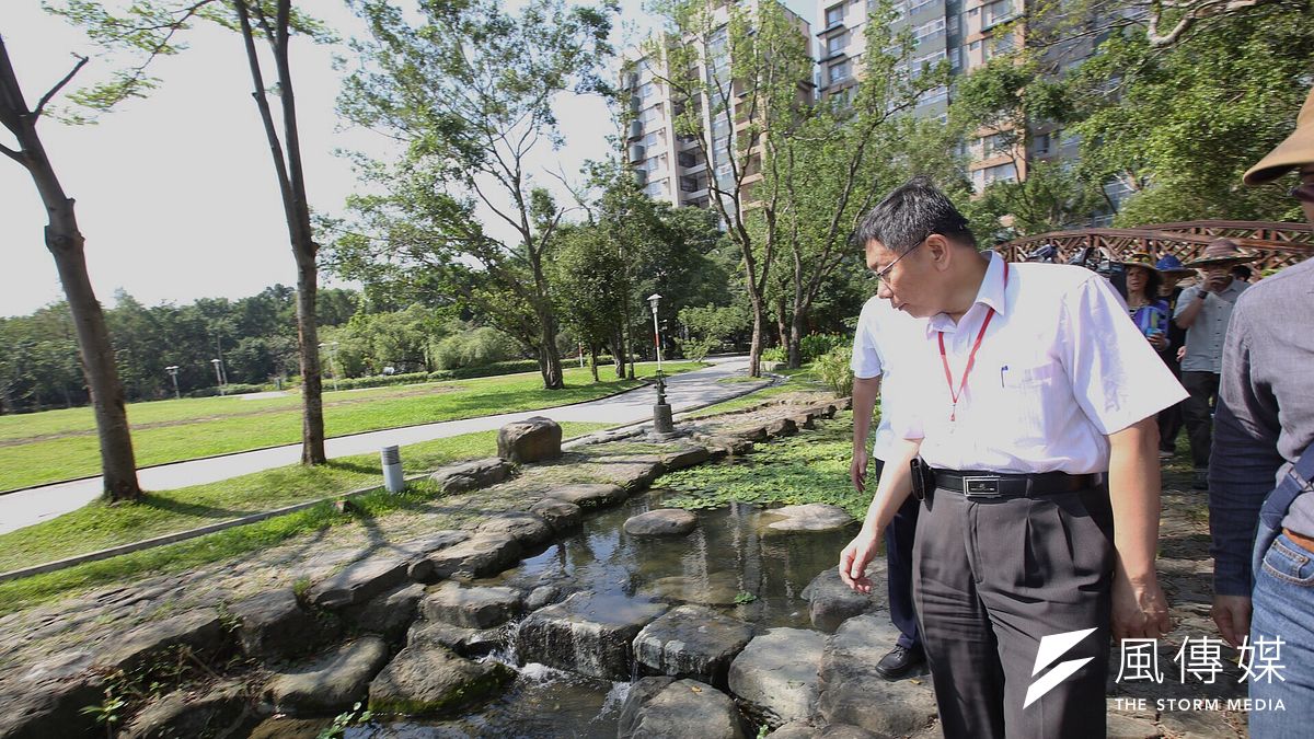 對於台北市為全球面對災難最脆弱的城市,柯文哲表示的確如此。(林韶安攝) 對於台北市為全球面對災難最脆弱的城市,柯文哲表示的確如此。(林韶安攝)