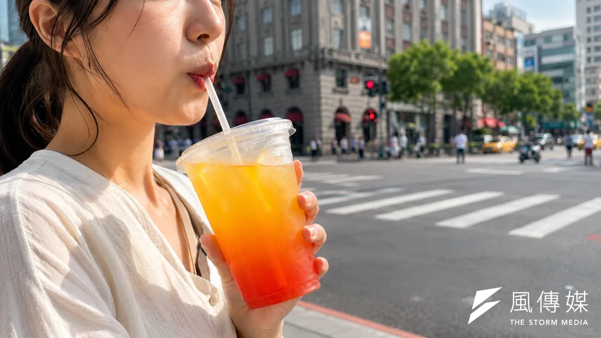 連鎖咖啡品牌路易莎於 foodpanda 平台推出限時外帶自取優惠,輸入優惠碼「路易莎請你喝」即可免費兌換原價 85 元的芒果鮮果風味綠茶。(示意圖/AI生成)