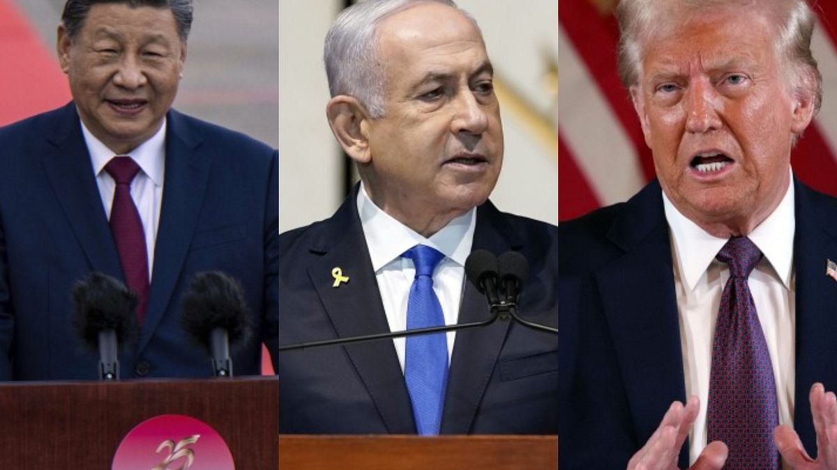美國總統川普(右)、中國國家主席習近平(左)著眼的中東利益各異,以色列總理納坦雅胡(中)如何應對是關鍵。(資料照,美聯社) 美國總統川普(右)、中國國家主席習近平(左)著眼的中東利益各異,以色列總理納坦雅胡(中)如何應對是關鍵。(資料照,美聯社)