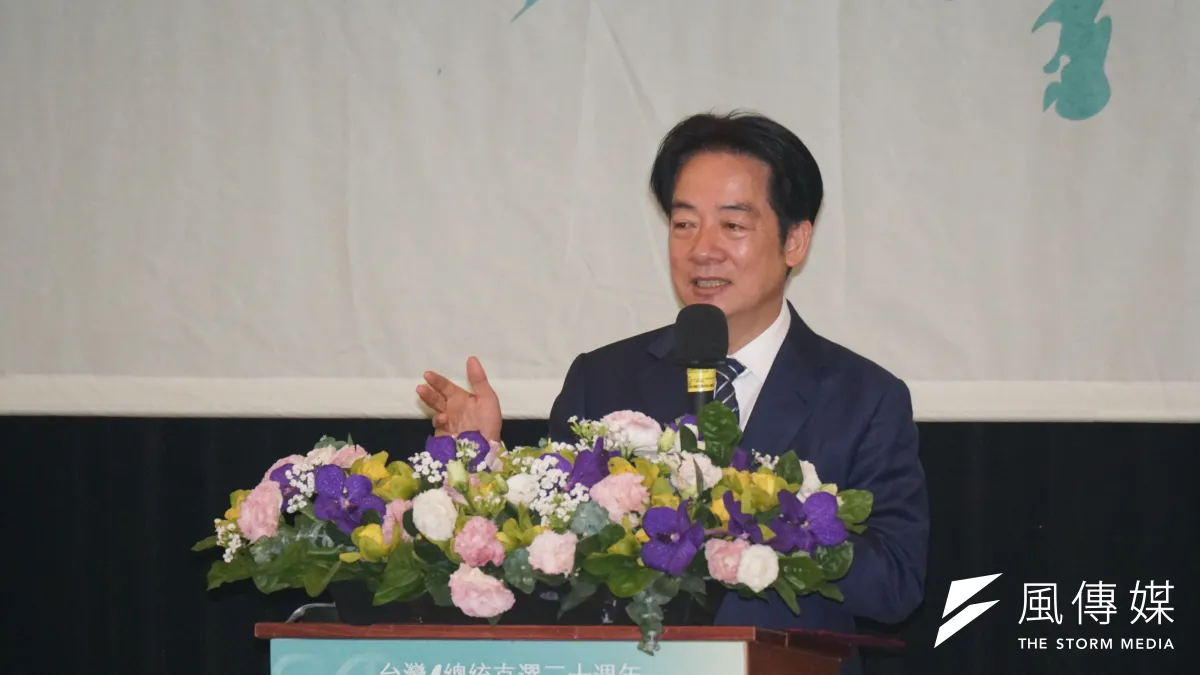 總統賴清德出席「台灣總統直選30週年與民主韌性研討會」。(蔡親傑攝)