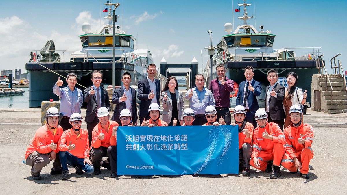 沃旭致力協助台灣船舶供應商提升海事工程能量,攜手宏華營造子公司東方風能,租用人員運輸船(Crew transfer vessel, CTV)參與大彰化東南暨西南第一階段900MW離岸風場建造工程。(沃旭能源提供) 沃旭致力協助台灣船舶供應商提升海事工程能量,攜手宏華營造子公司東方風能,租用人員運輸船(Crew transfer vessel, CTV)參與大彰化東南暨西南第一階段900MW離岸風場建造工程。(沃旭能源提供)