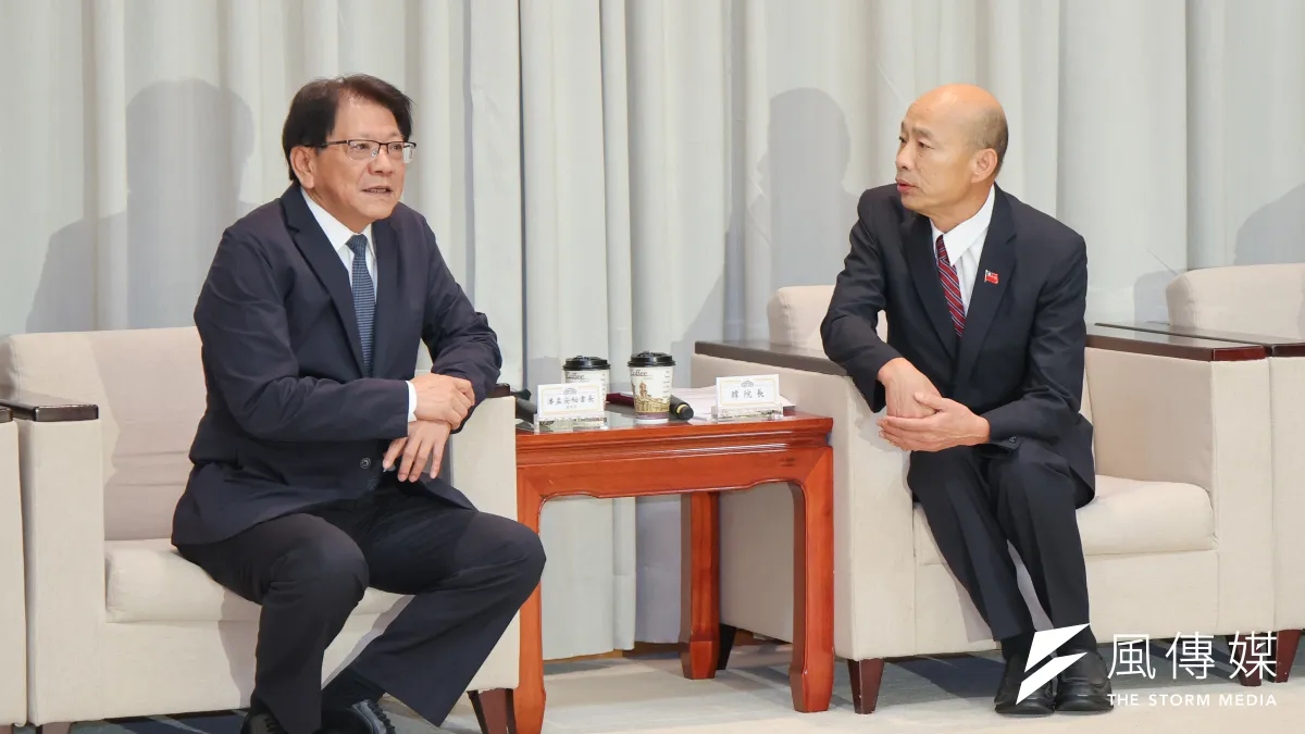 立法院院長韓國瑜接見總統府秘書長潘孟安偕同監察院第七屆監察委員被提名人。(陳品佑攝)