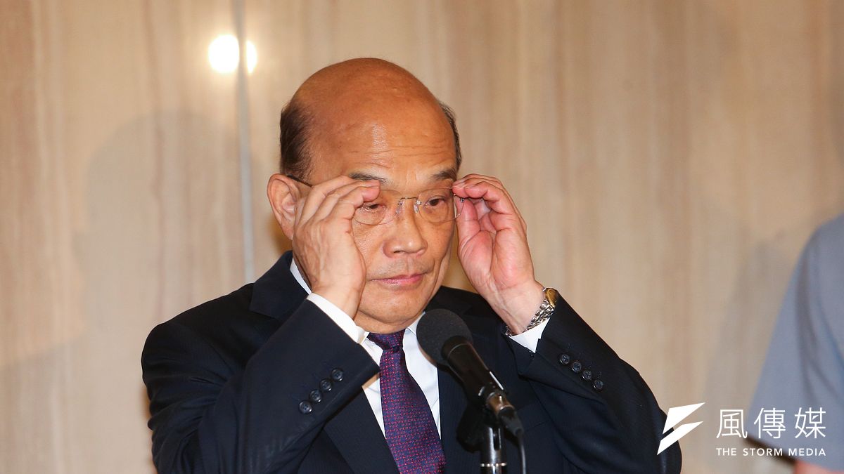 行政院長蘇貞昌對議員質疑三倍券有偽遭移送,表示「剛好而已」。(顏麟宇攝) 行政院長蘇貞昌對議員質疑三倍券有偽遭移送,表示「剛好而已」。(顏麟宇攝)