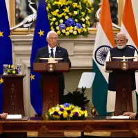 Last week's completion of FTA negotiations between the EU and India demonstrates that free trade endures and globalization persists. Pictured: Indian Prime Minister Modi (right) meeting European Council President Costa (center) and European Commission Pre Last week's completion of FTA negotiations between the EU and India demonstrates that free trade endures and globalization persists. Pictured: Indian Prime Minister Modi (right) meeting European Council President Costa (center) and European Commission Pre
