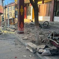 西藏日喀則市定日縣發生規模6.8地震,傳出已有傷亡。(圖/翻攝自微博) 西藏日喀則市定日縣發生規模6.8地震,傳出已有傷亡。(圖/翻攝自微博)