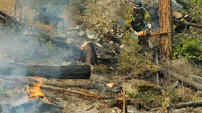 美國華盛頓州天乾物燥,野火頻傳(美聯社)