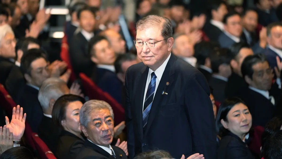 2024年9月27日,石破茂當選自民黨總裁。(美聯社)