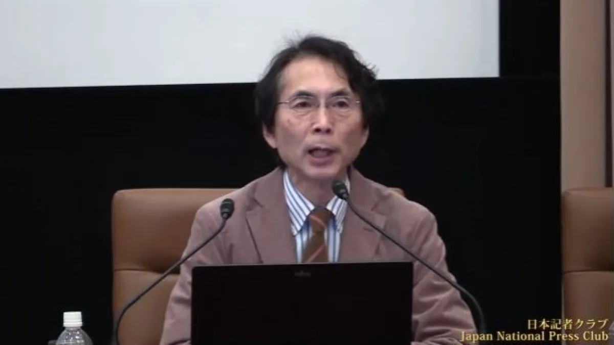 長期關注台灣政治與選舉的小笠原欣幸教授。(翻攝影片)
