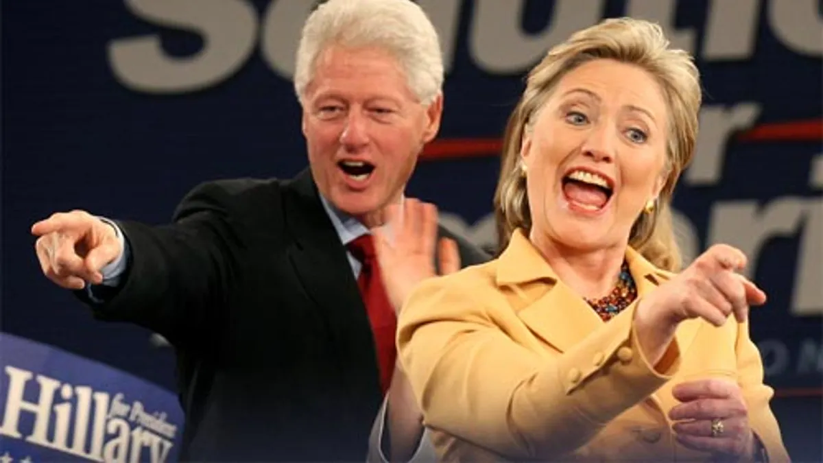 柯林頓夫婦生財有道,去年賺進9億。(美聯社)