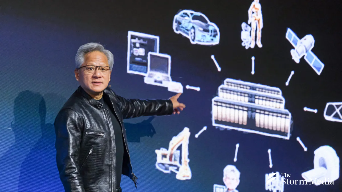 Jensen Huang said on the 2nd that Nvidia will expand its talent base in Taiwan, with a facility capable of accommodating 4,000 people currently under construction, and that the company plans to continue recruiting more talent in the years ahead. (Photo by