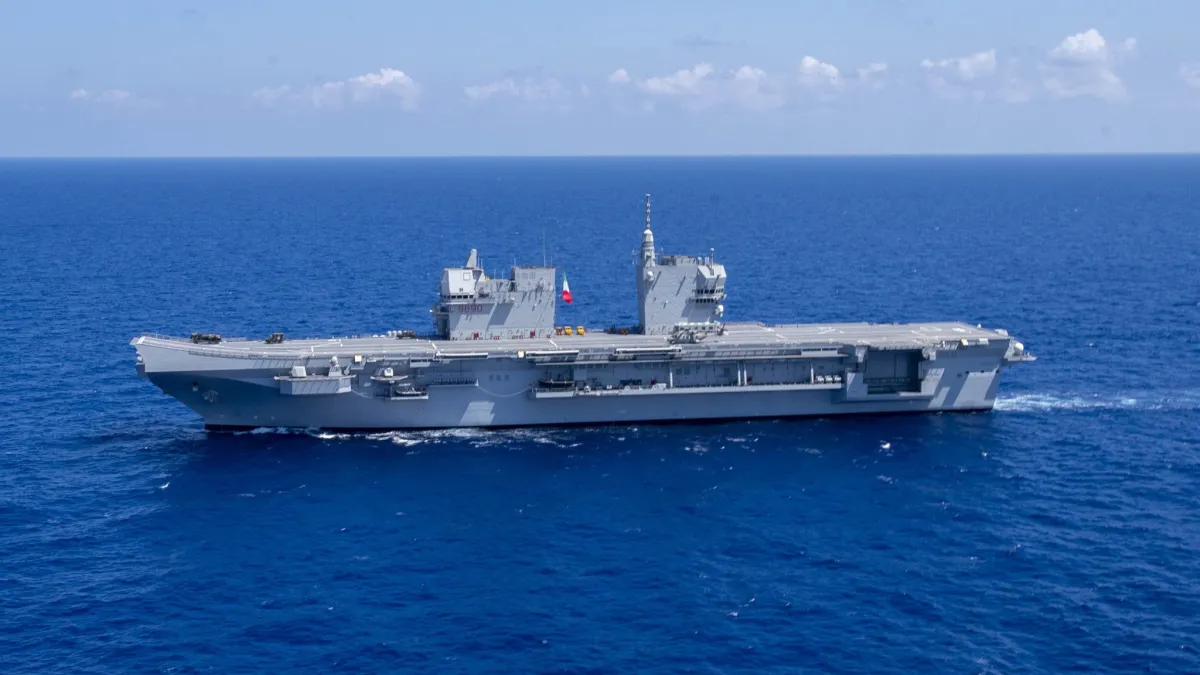 義大利的里雅斯特號航空母艦。(翻攝自義大利海軍)